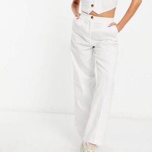 ASOS Design Linen Suit Slide Pant Trouser